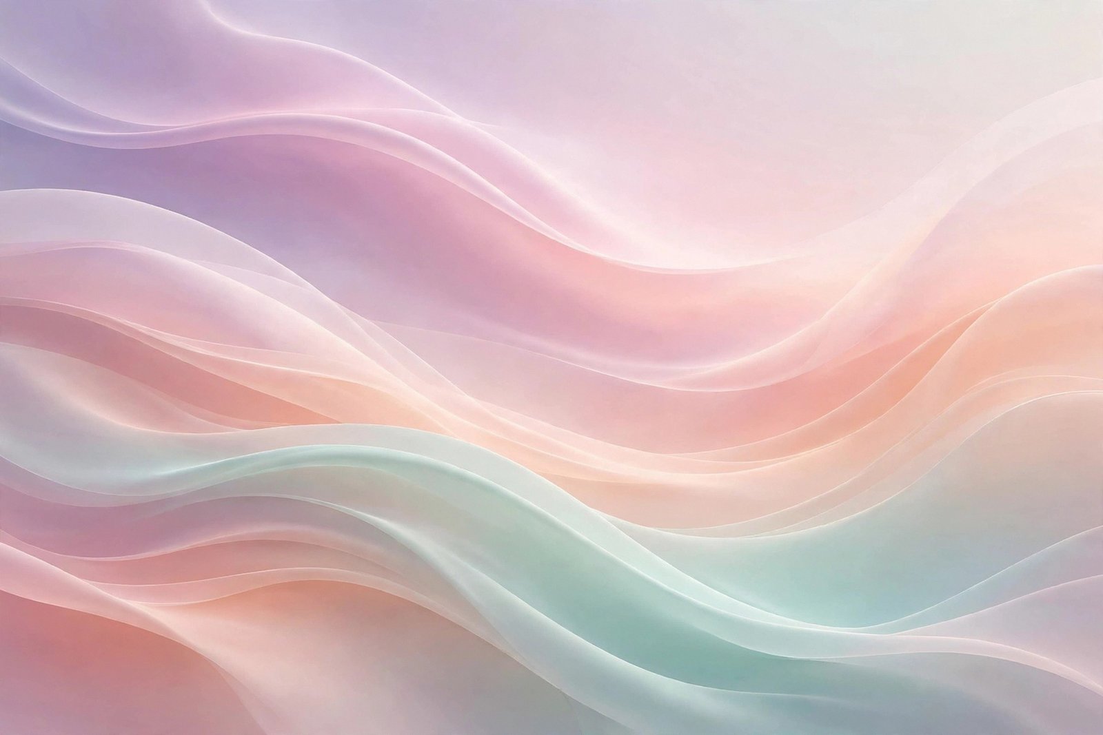  "Soft pastel gradient waves in pink lavender and mint tones"
